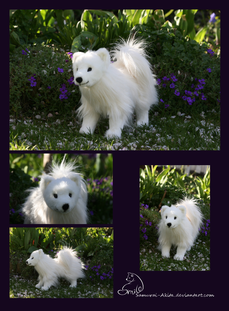 realistic Japanese Spitz Plush