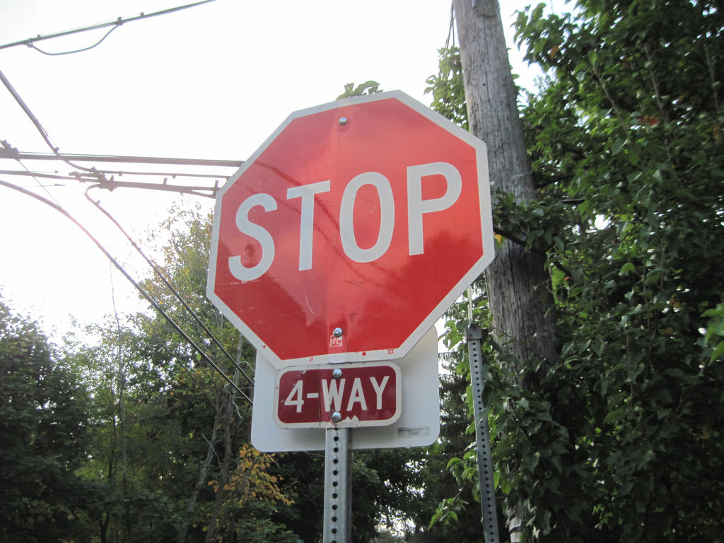 Plain 4-way stop sign by Lark-Catalpa-Royal8 on DeviantArt