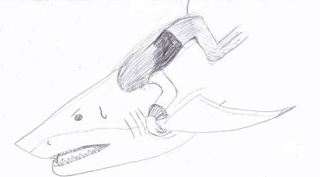 David Bowie rides a Shark