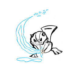 Oshawott Razer Shell attack outline  2 of 4