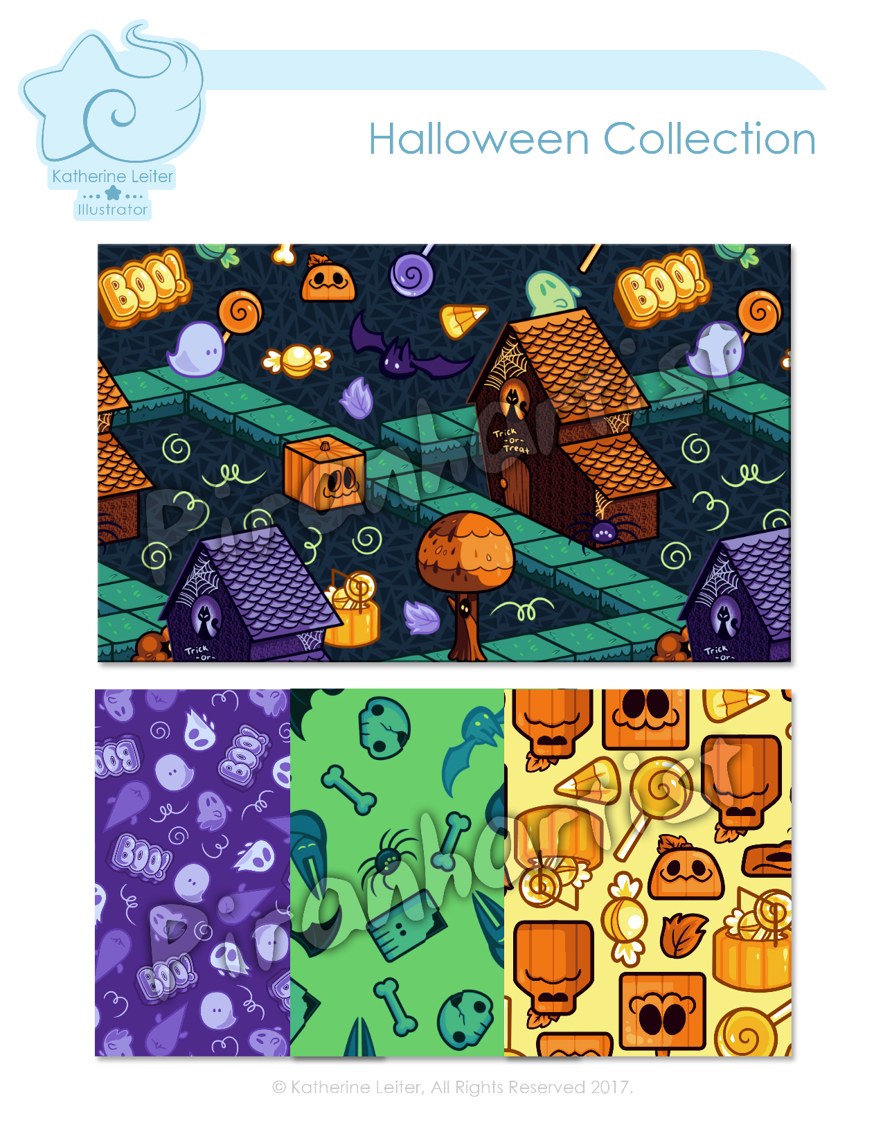 Halloweenie Pattern Set