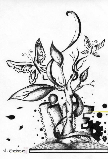 Book of Life (pen and ink) by shamoii09 Book of Life (pen and ink) by shamoii09