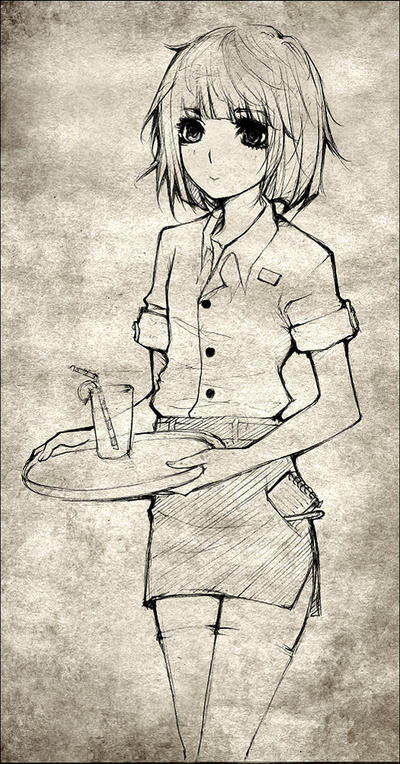 Waitress commission by F-AYN-T