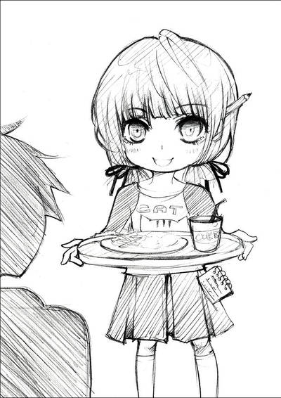 Waitress AR by F-AYN-T by Tsuyoshi-kun