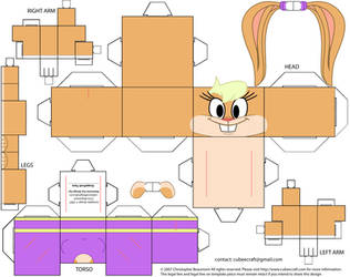 Lola Bunny Cubeecraft by Grapefruit-Face