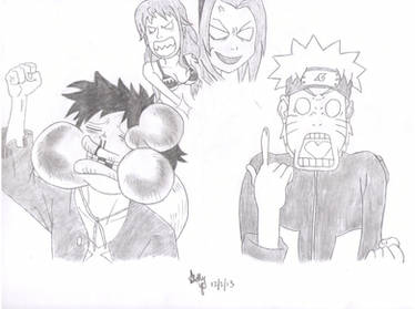 Luffy and Naruto..lose in women's hand xD