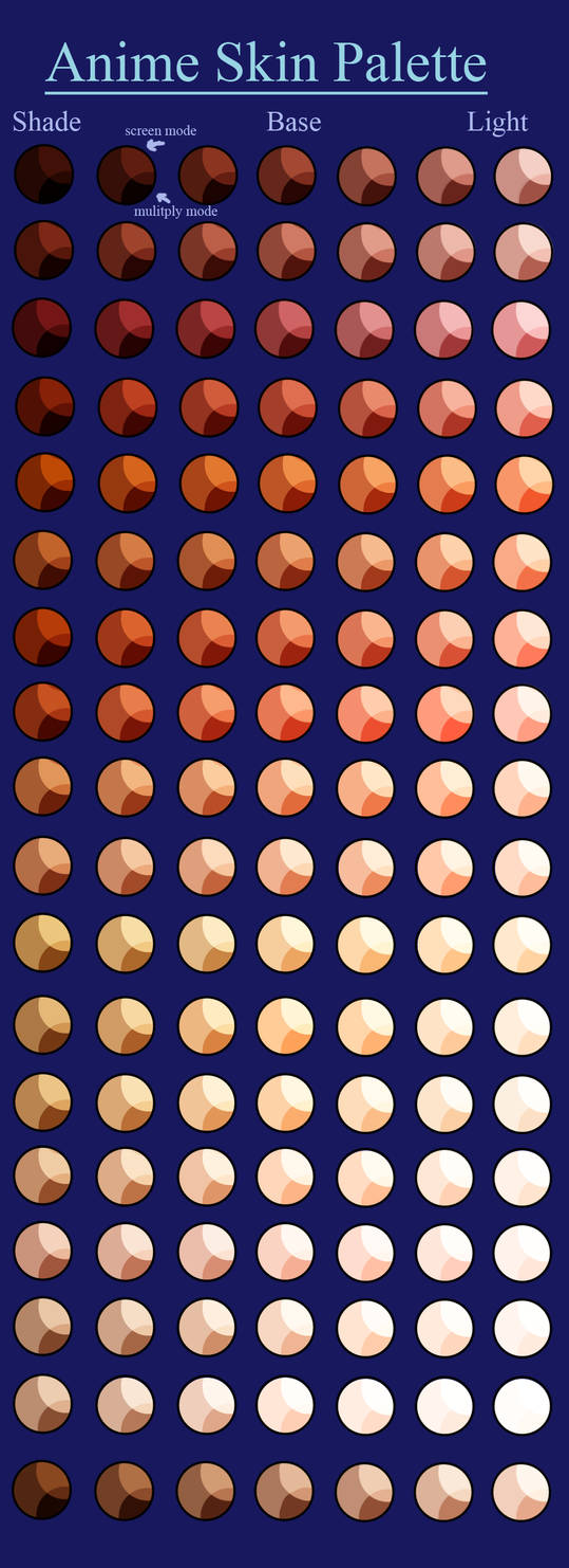 My Anime Skin Palette by Butterfly--Empress