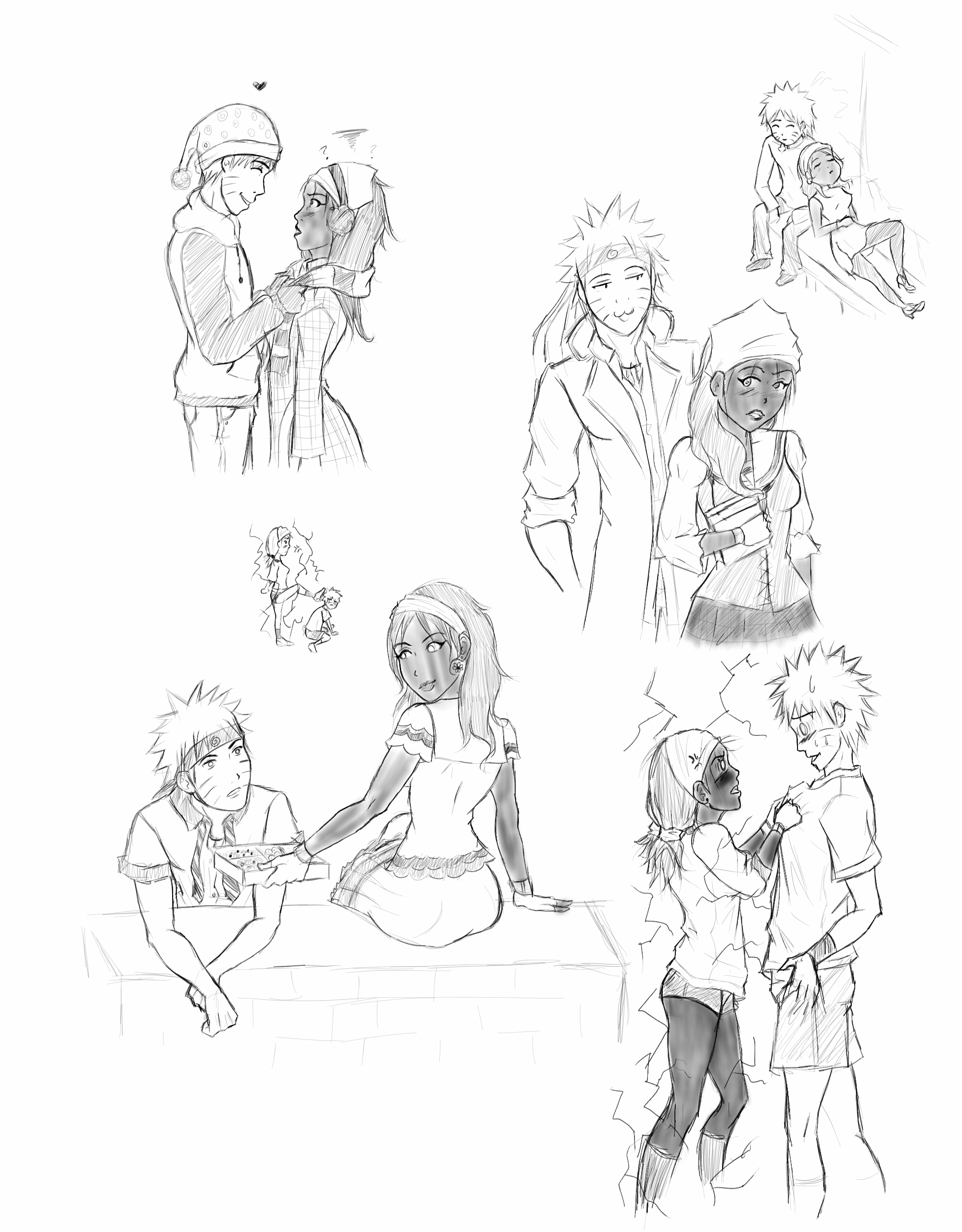 NaruKaru Gakuen sketch dump...