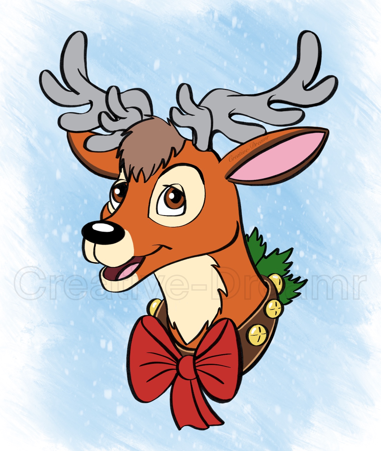 Christmas Fantasy Reindeer by Creative-Dreamr on DeviantArt