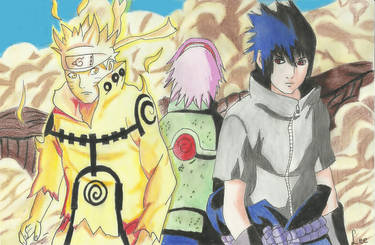 Naruto, Sakura and Sasuke.