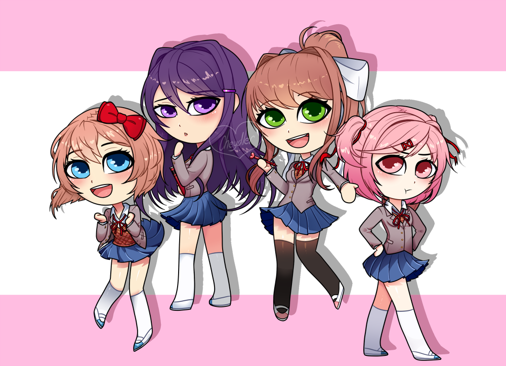 Doki-Doki Literature Club! : All Characters by cimokudo on DeviantArt