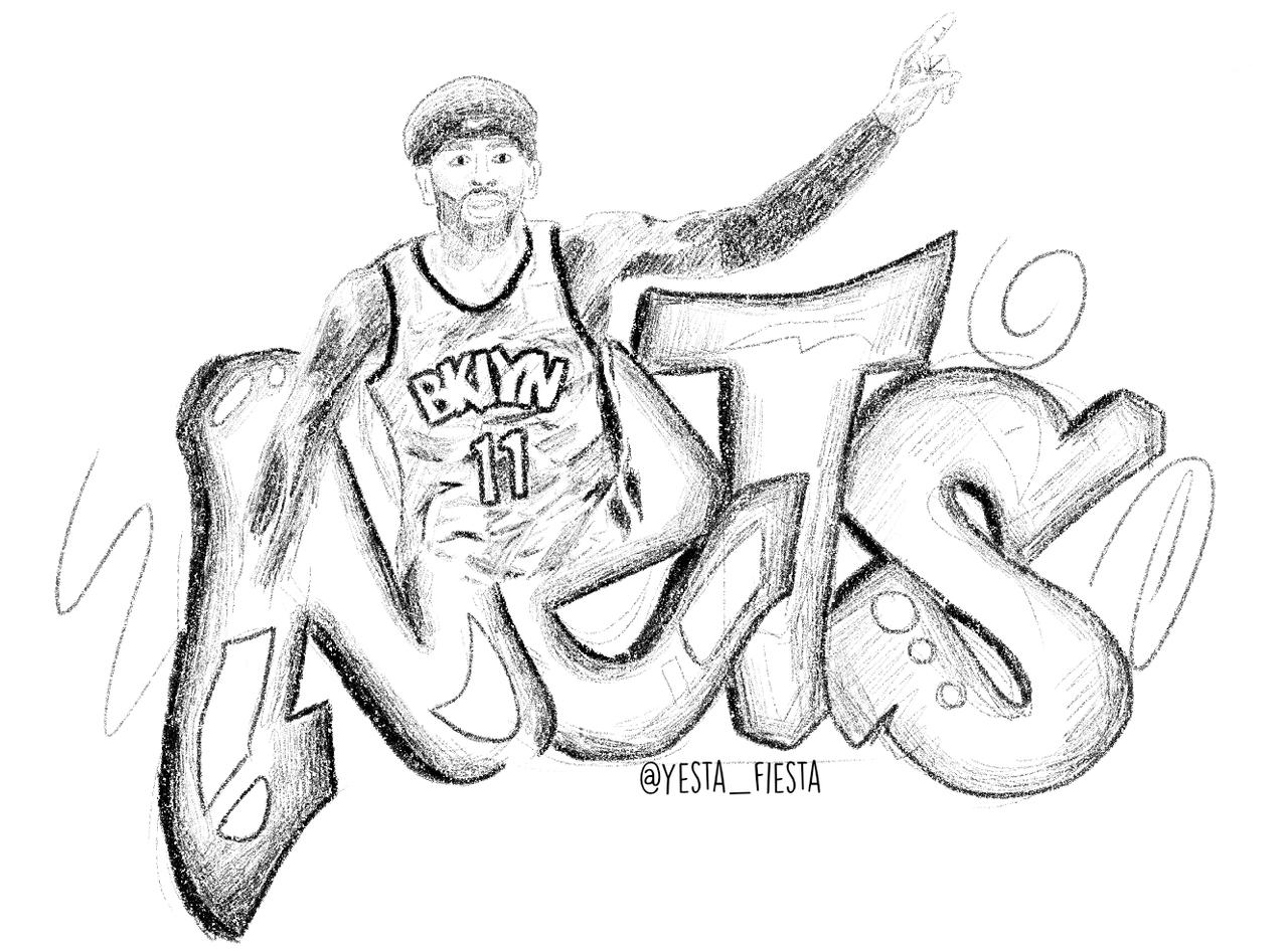 kyrie Irving by Yestafiesta on DeviantArt kyrie-irving-minimal-drawing-sticker-for-sale-by-nuagestudio-redbubble