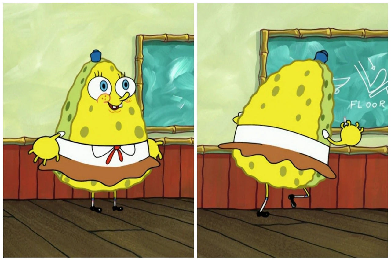Ms. Puff Breaking Rocks Spongebob as Mrs. Puff by KingConnor372 on DeviantArt