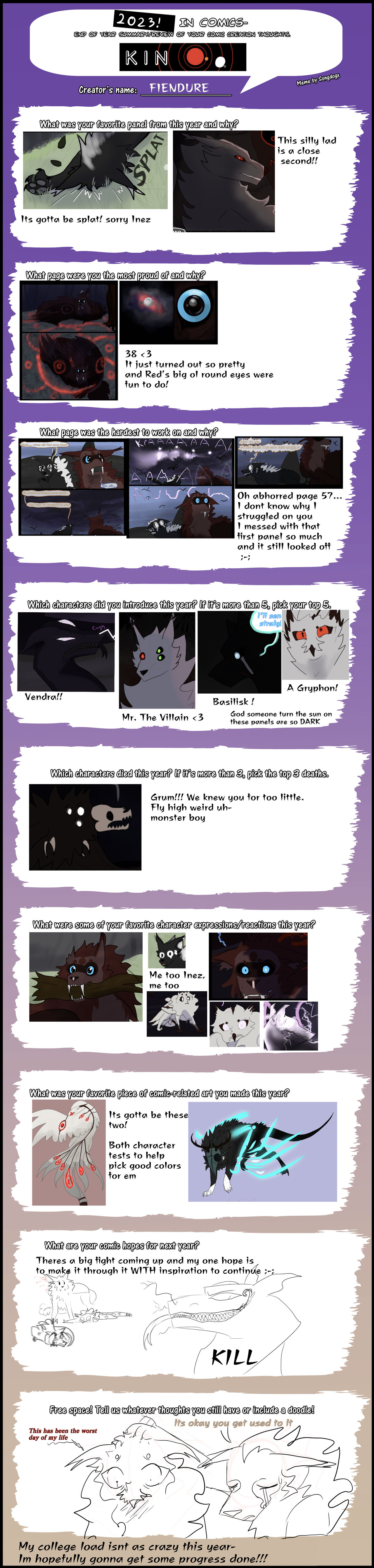 Deviantart Note Kin Png KIN 2023 Comic Wrap up by Fienduredraws on DeviantArt