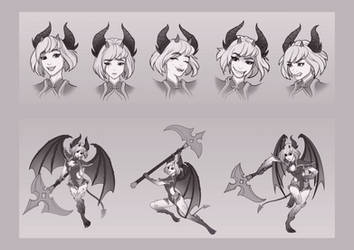 Succubus Emotions and Poses