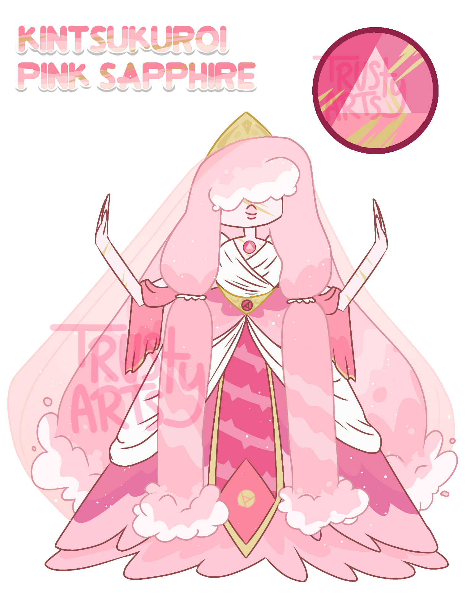 Gem Adopt /Kintsukuroi Pink (Rose) Sapphire (clos)