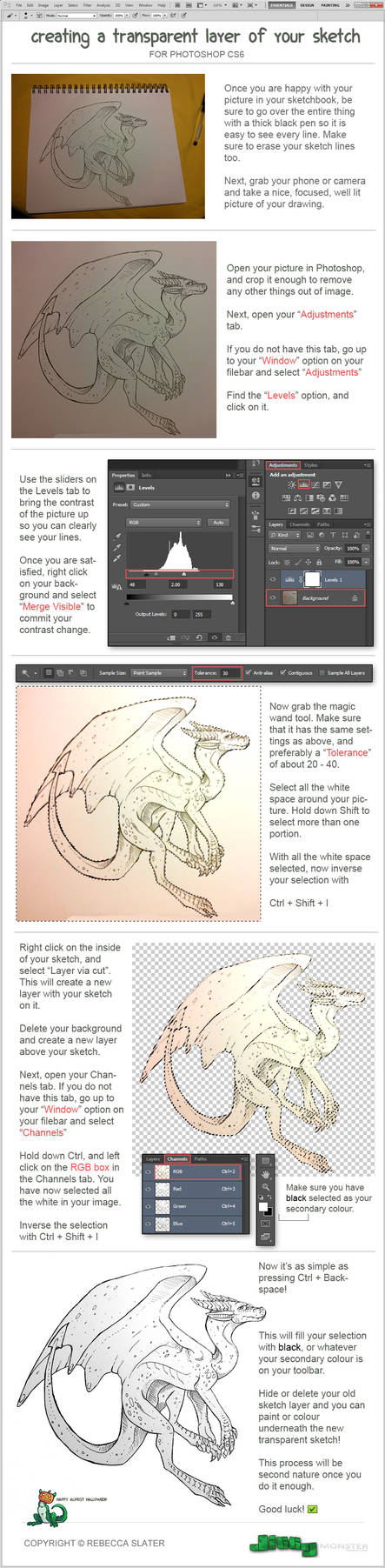 Transparent Sketch Tutorial Photoshop Cs6 By