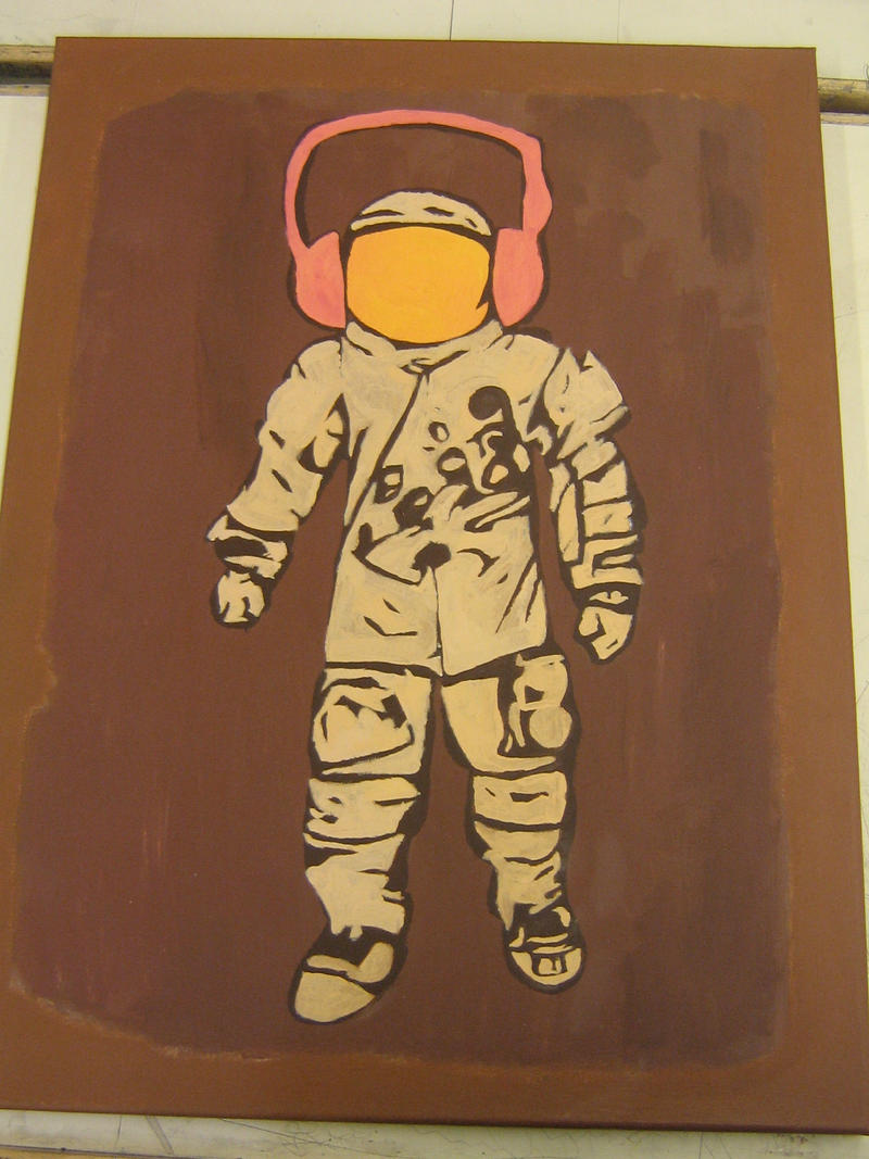 Vintage Spaceman - Painting