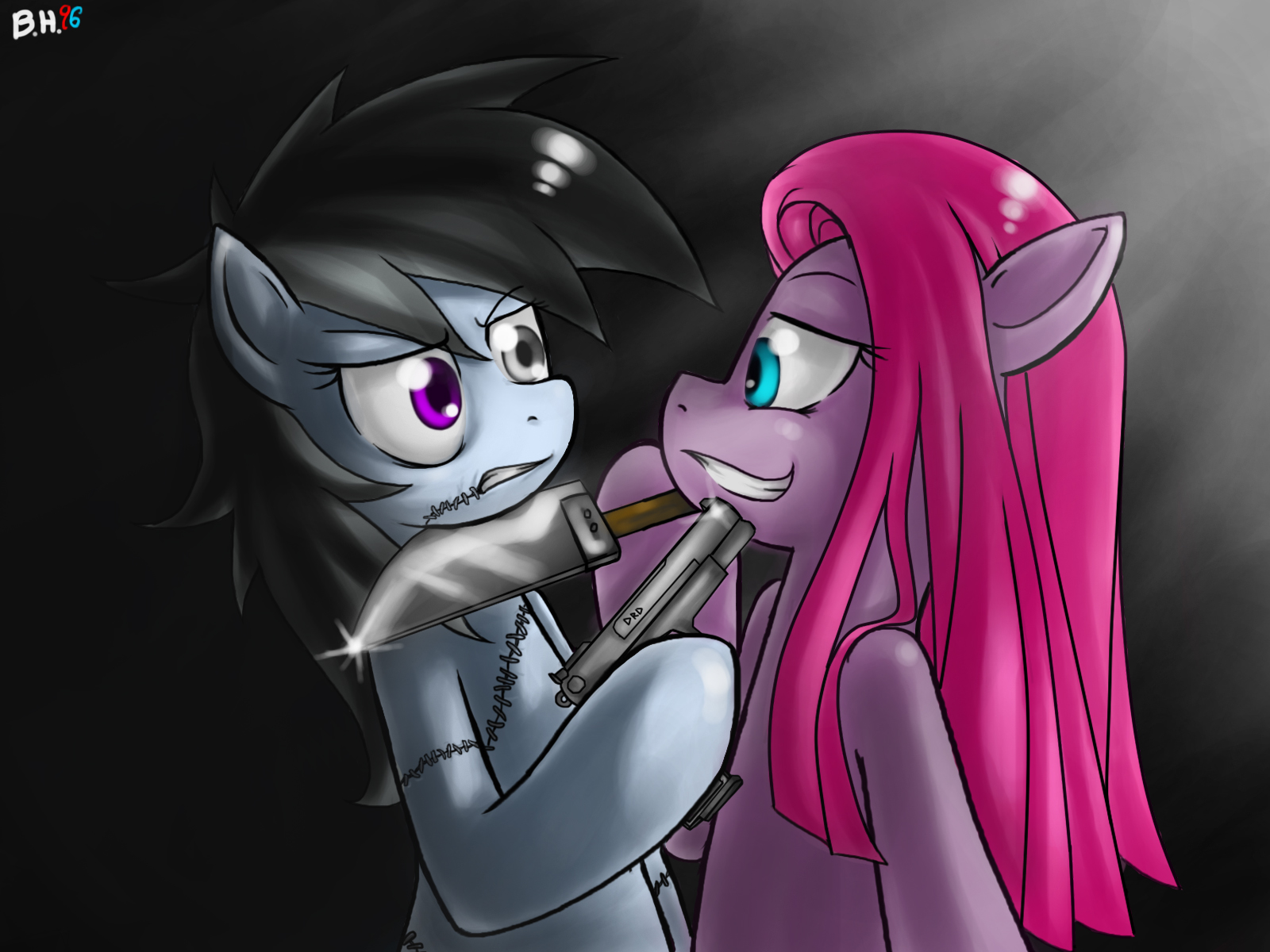 Dead Rainbow Dash VS Pinkamina Diane Pie