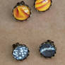 Glass stud earrings