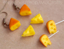 cheese earrings