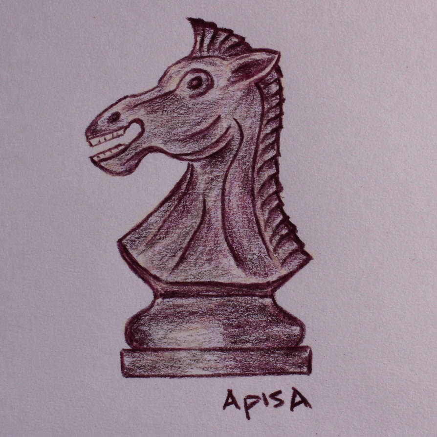 Chess Knight Deviantart Knight Chess Piece freehand drawing by artstartgo on DeviantArt