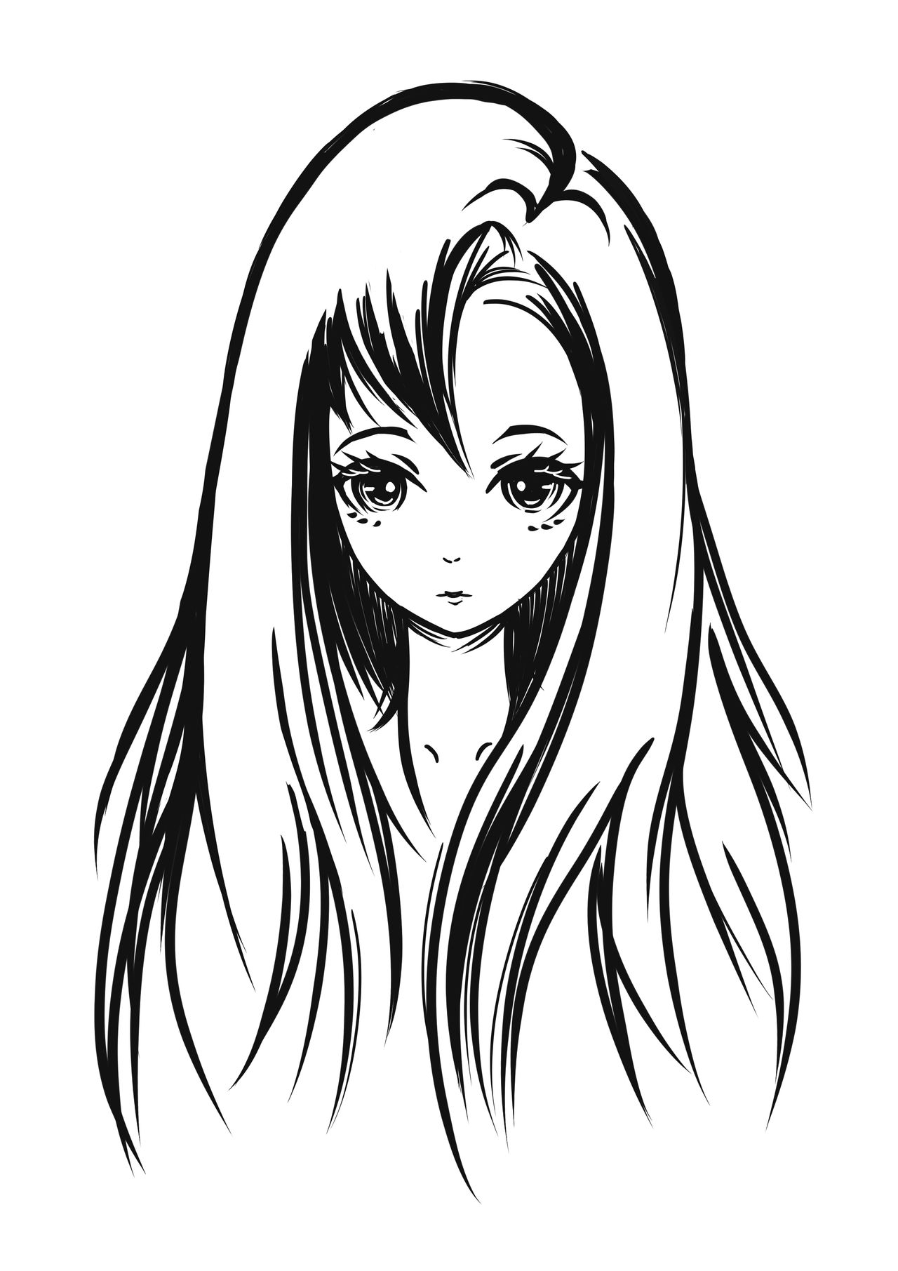 Girl Line Draw Girl Line Art by artofadamada on DeviantArt