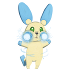 Minun - Charge by Azurllinate