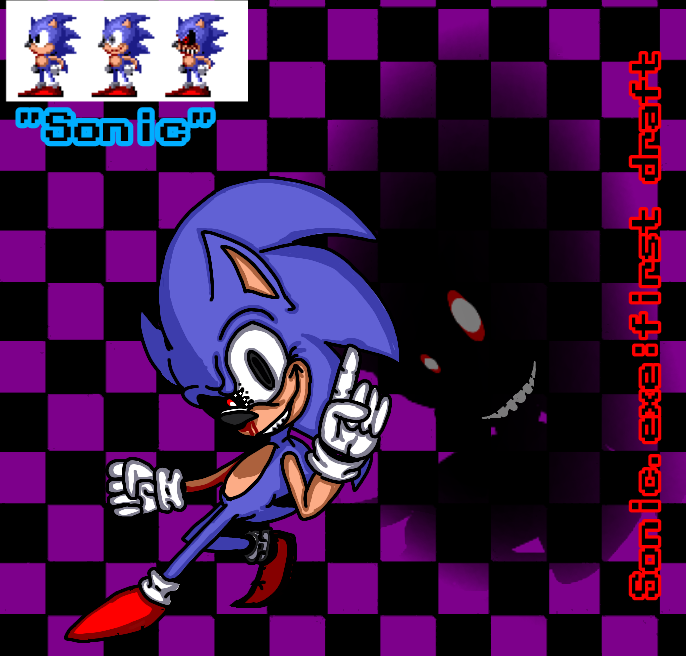 sonic.exe first draft concept art by hazeshipper99 on DeviantArt