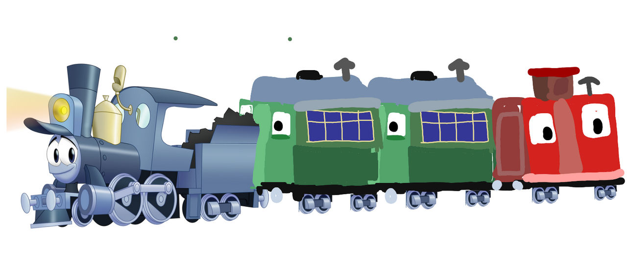 Linus the train with his coaches by Robertthomasfan2010 on DeviantArt