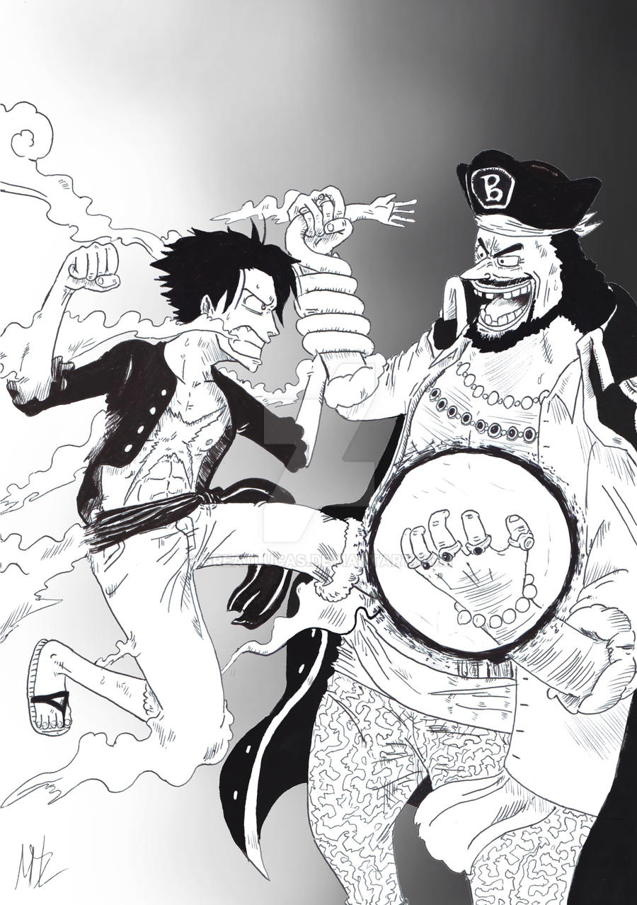 One Piece, Rufy vs Teach