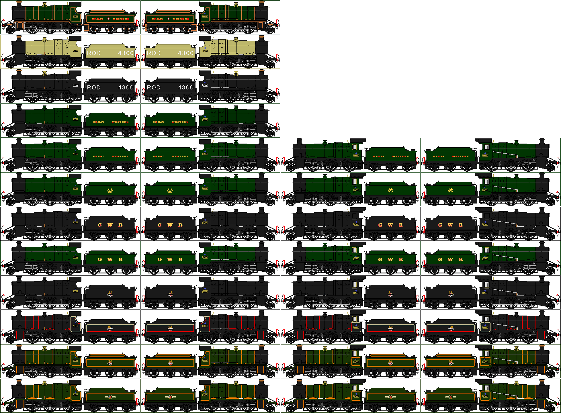 Gwr Train Colours GWR 4300 class livery sheet by NewObanProductions19 on DeviantArt