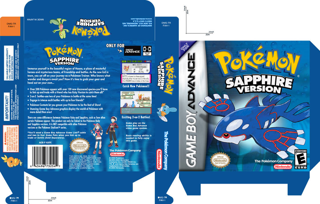 Pokemon Sapphire USA Box by FredoZero on DeviantArt Pokemon Sapphire USA Box by FredoZero on DeviantArt