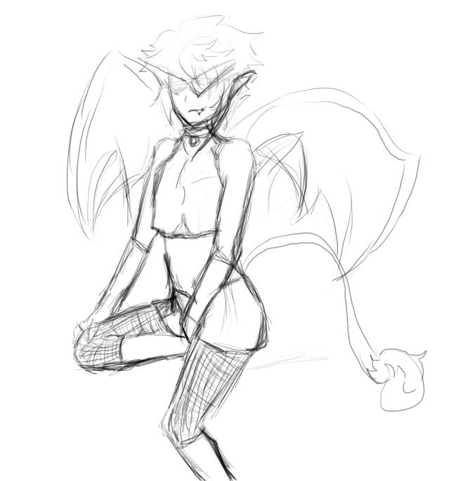 Demon dirk sketch [like dont even look at it]