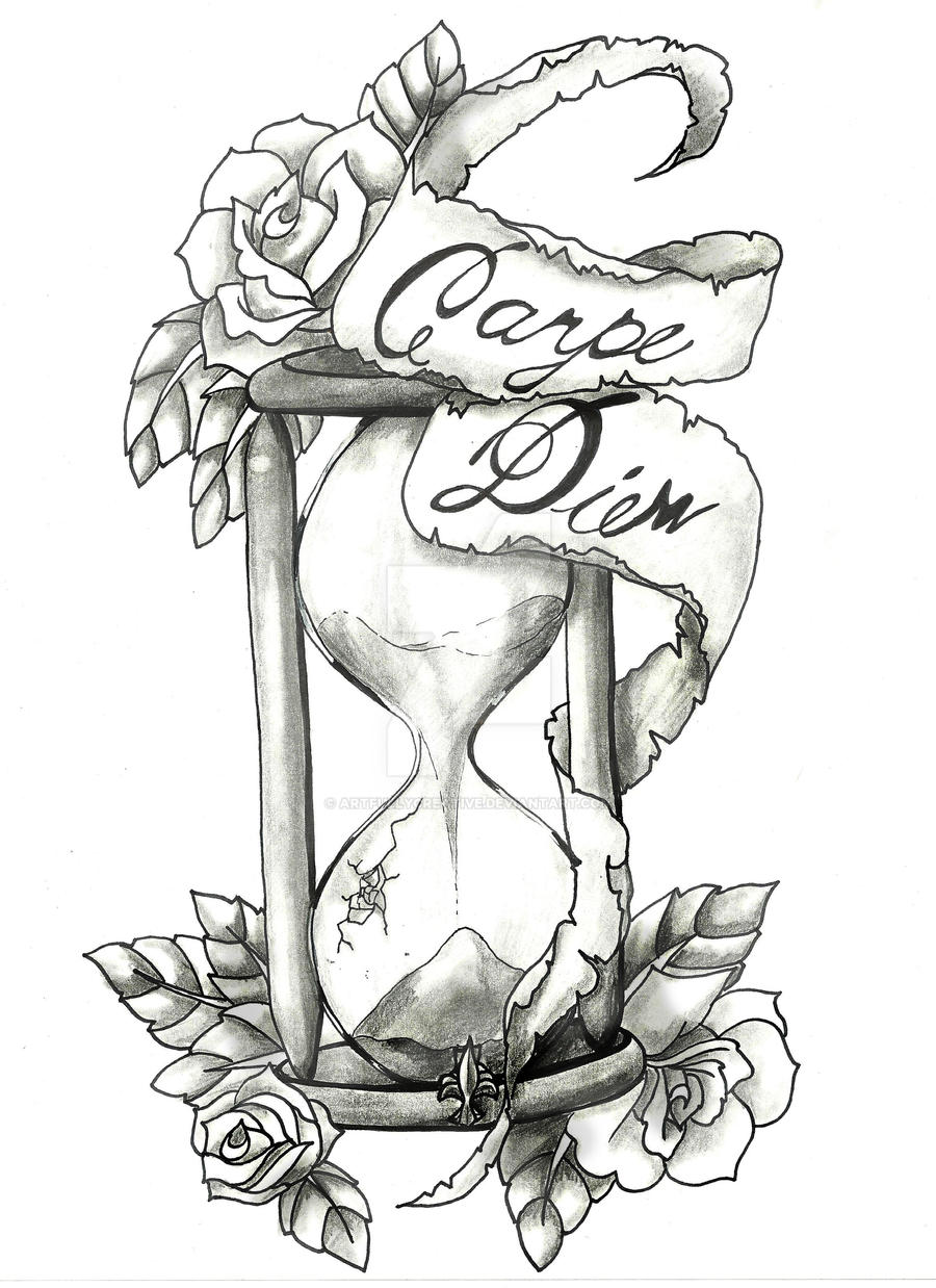 Тату песочные часы эскизы