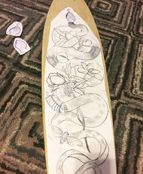 Longboard Art in Progress 