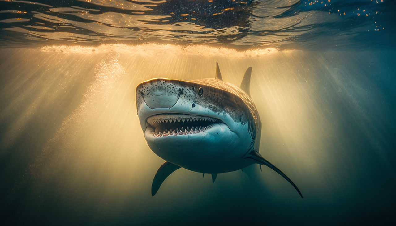 Intelligent Smiling Shark Underwater by brojhol on DeviantArt