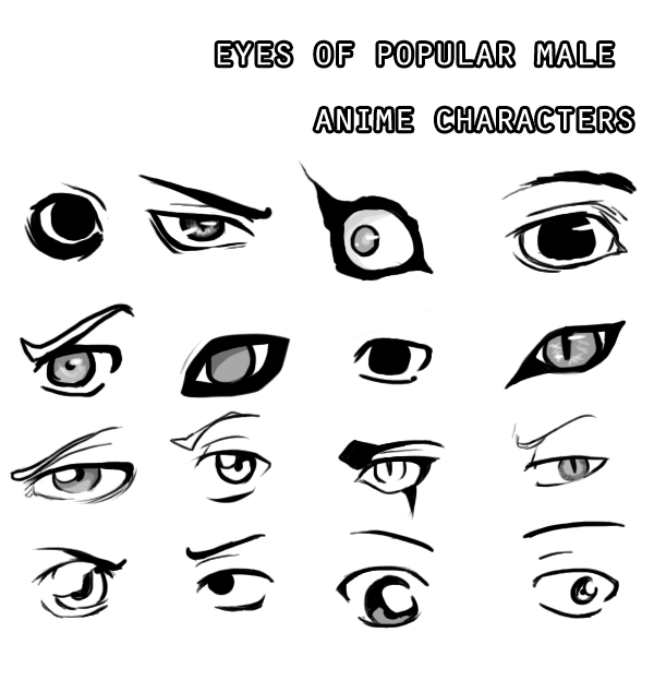 Eyes of male anime characters by JigokuOnna on DeviantArt