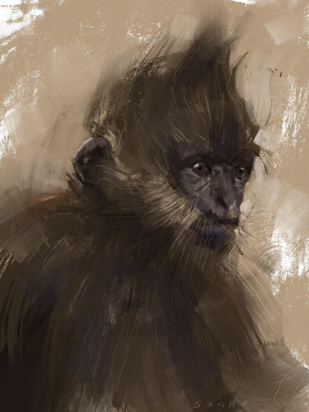 monkey - digital art by sandykml on DeviantArt