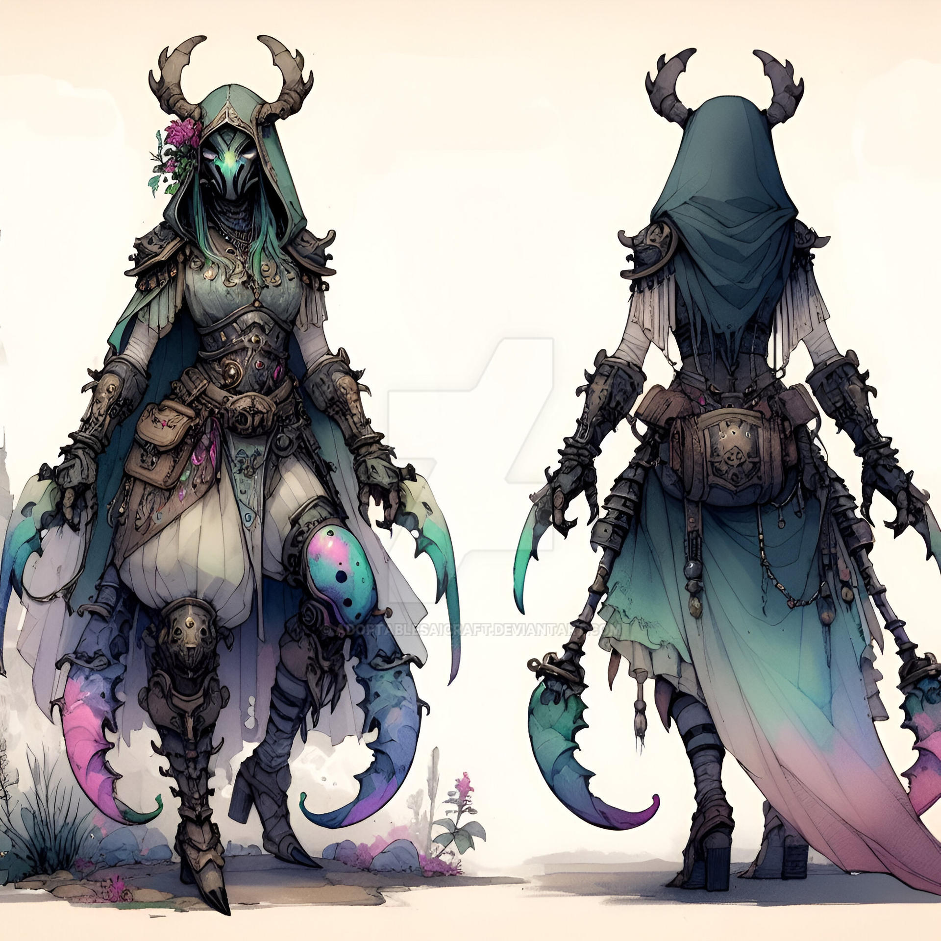 Insect Female Alien Character Art 6$ by AdoptablesAICraft on DeviantArt