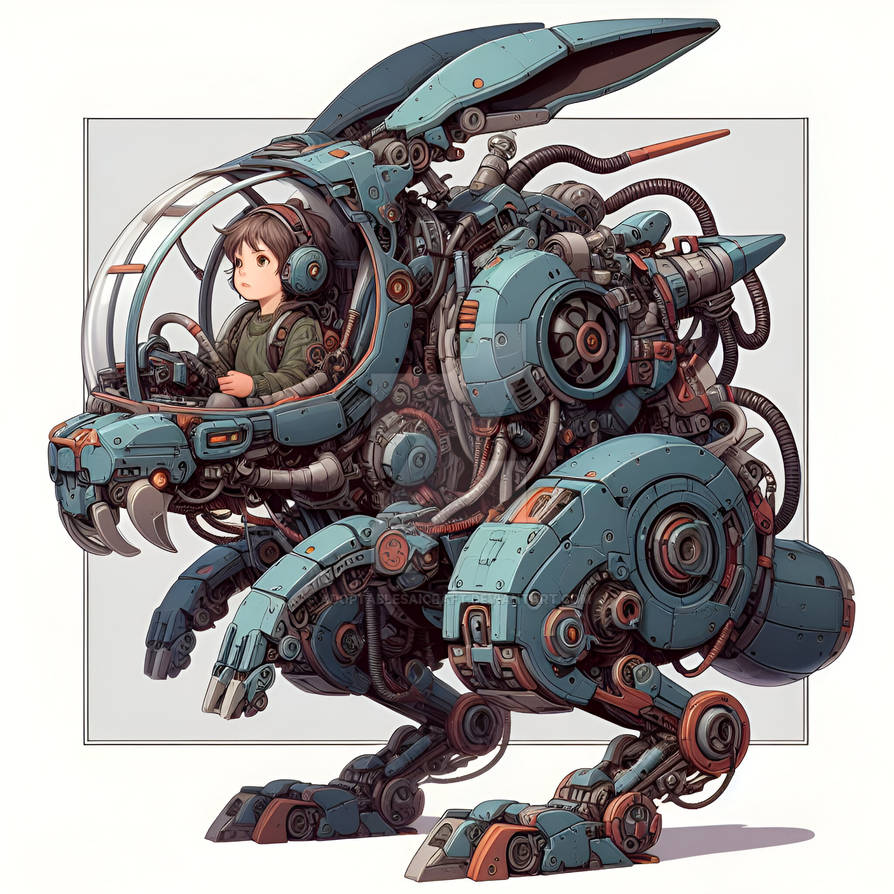 Adoptable Anime Sci-Fi Boy Mech Bunny 10$ by AdoptablesAICraft on ...