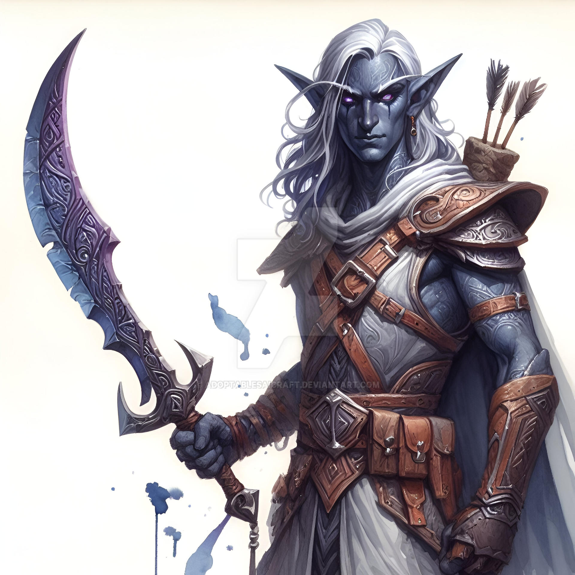 Drow Deviantart Drow Male Warrior Art Adoptable 5$ by AdoptablesAICraft on DeviantArt