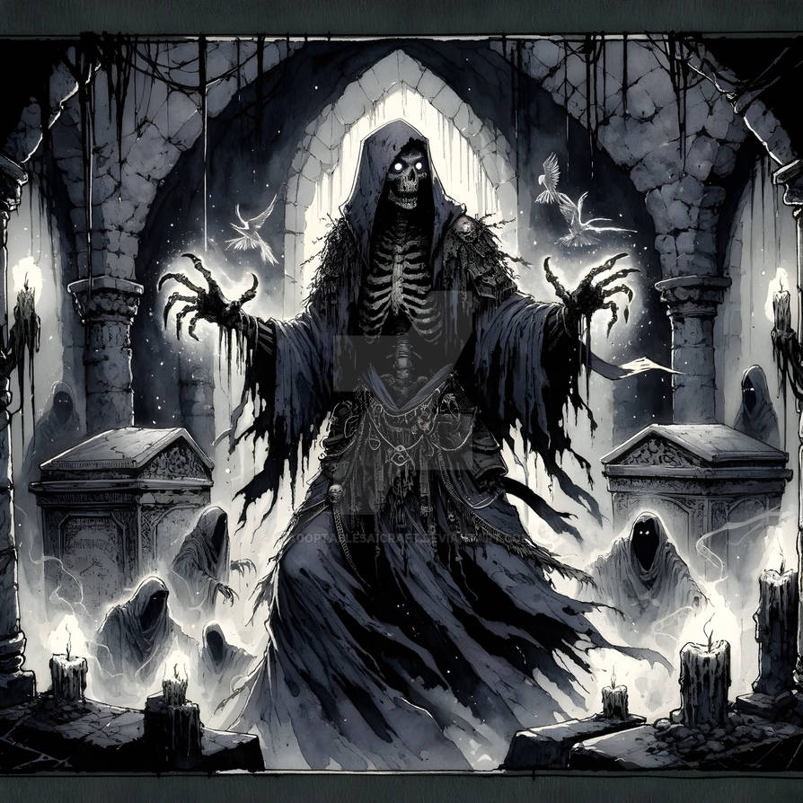Undead Lich Necromancer Adoptable Art 4$ by AdoptablesAICraft on DeviantArt