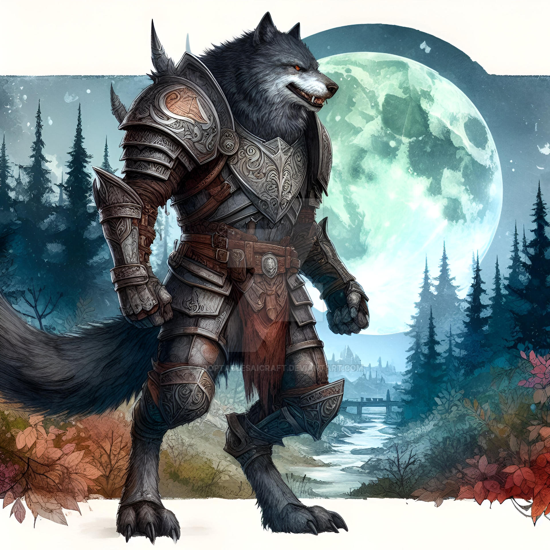 Adoptable Werewolf Male Character Art 5$ by AdoptablesAICraft on DeviantArt