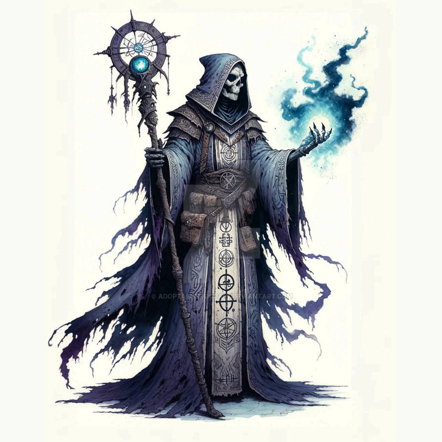 Undead Warlock Wizard Character Art 6$ by AdoptablesAICraft on DeviantArt