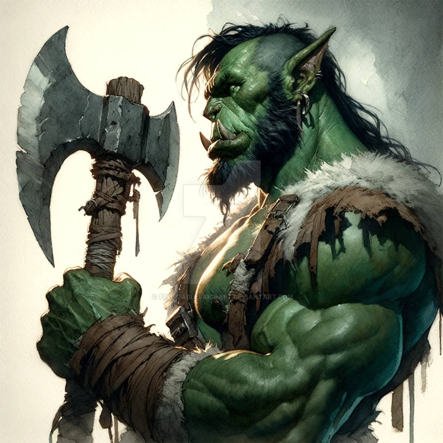 Orc Pfp Barbarian Orc Male Character Art Portrait 6$ by AdoptablesAICraft on ...