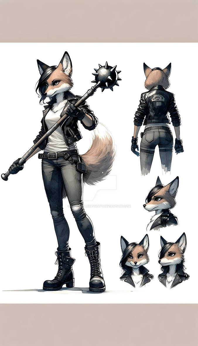 Foxing Emo Emo Fox Lady Adoptable Character 5$ by AdoptablesAICraft on DeviantArt