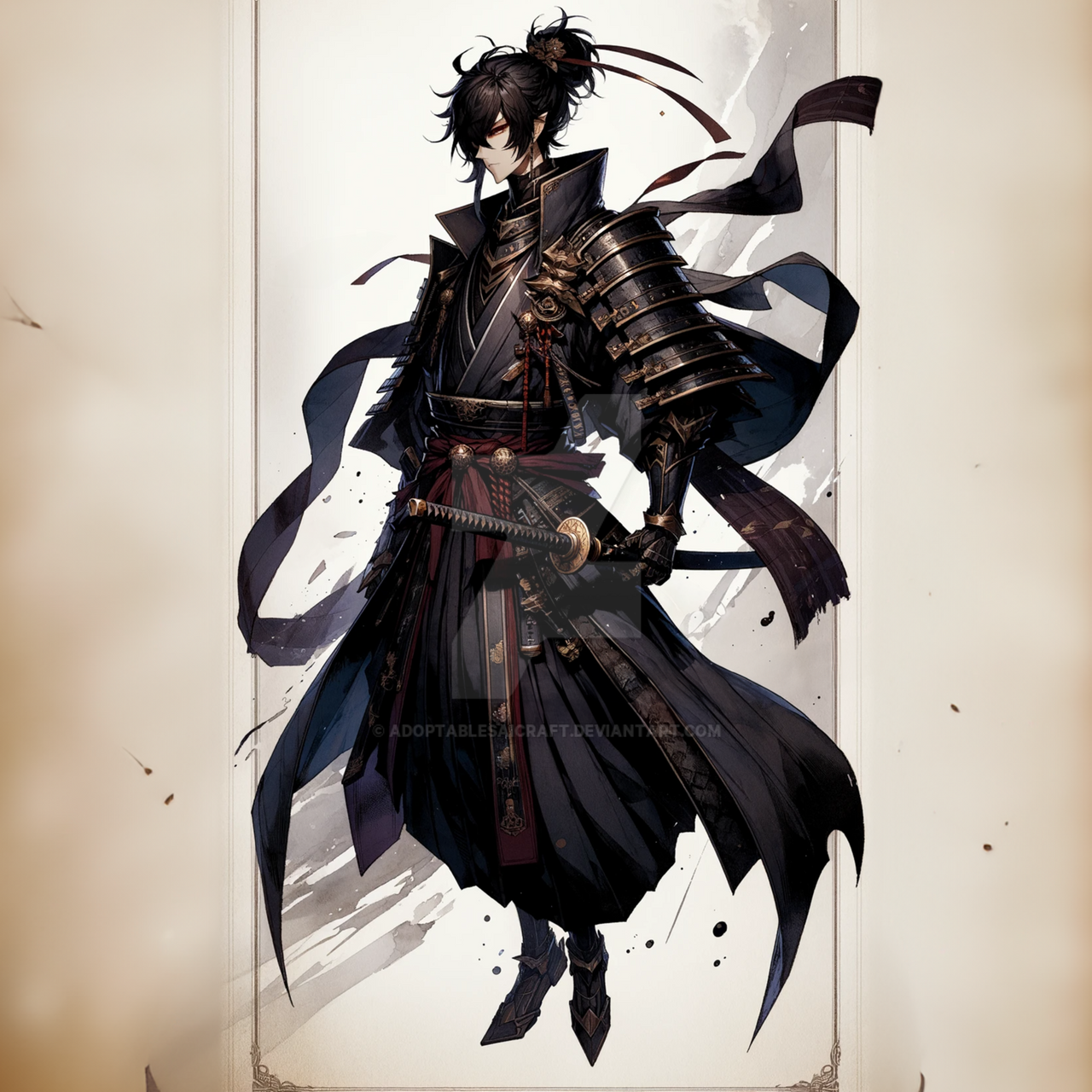 Animated Samurai Robe Samurai Anime
