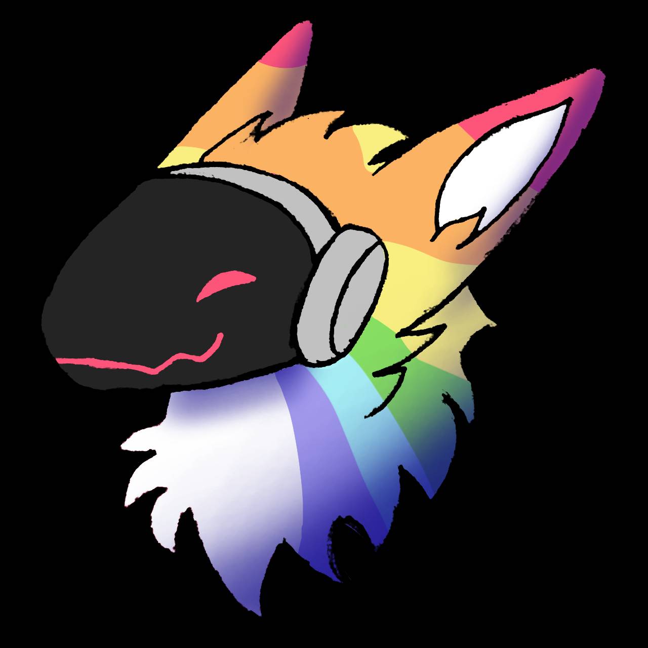 Rainbow protogen - Furry - Posters and Art Prints