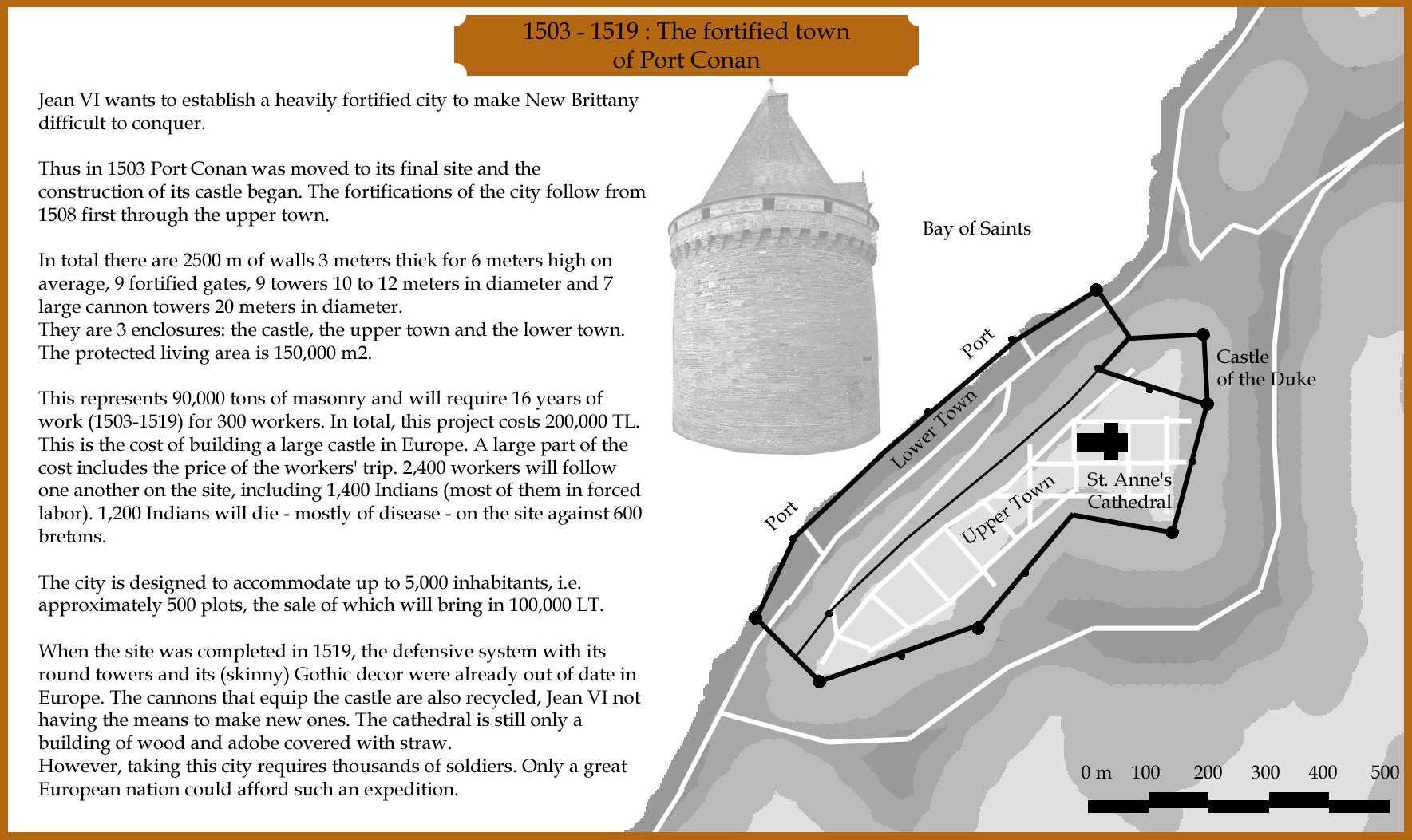 1503 - 1519 : The fortified town of Port Conan